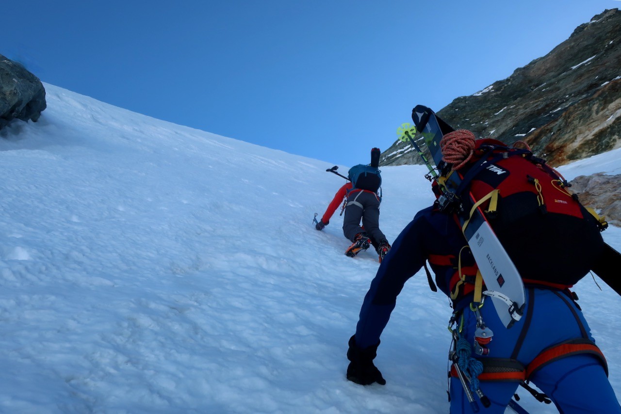 Couloir d'accès à la Bernina