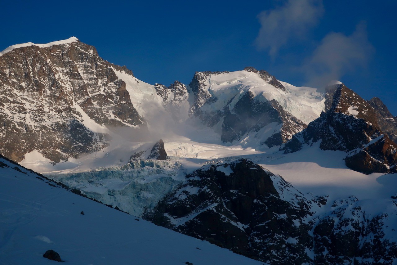 J6 Coucher de soleil sur le Piz Roseg et sur la Bernina