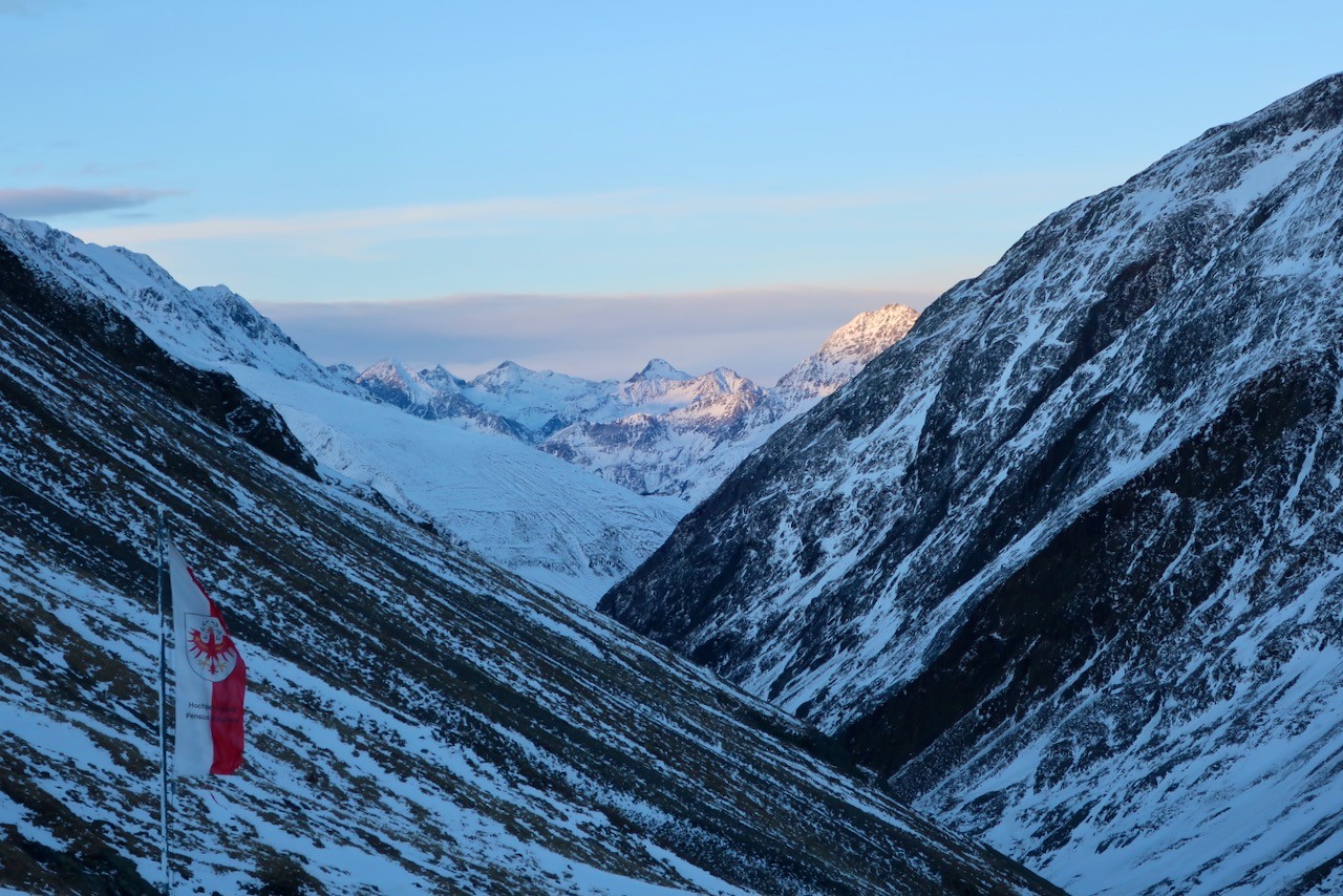J5 Coucher de soleil depuis Hochjoch Hospiz vers les Stubaier Alpen