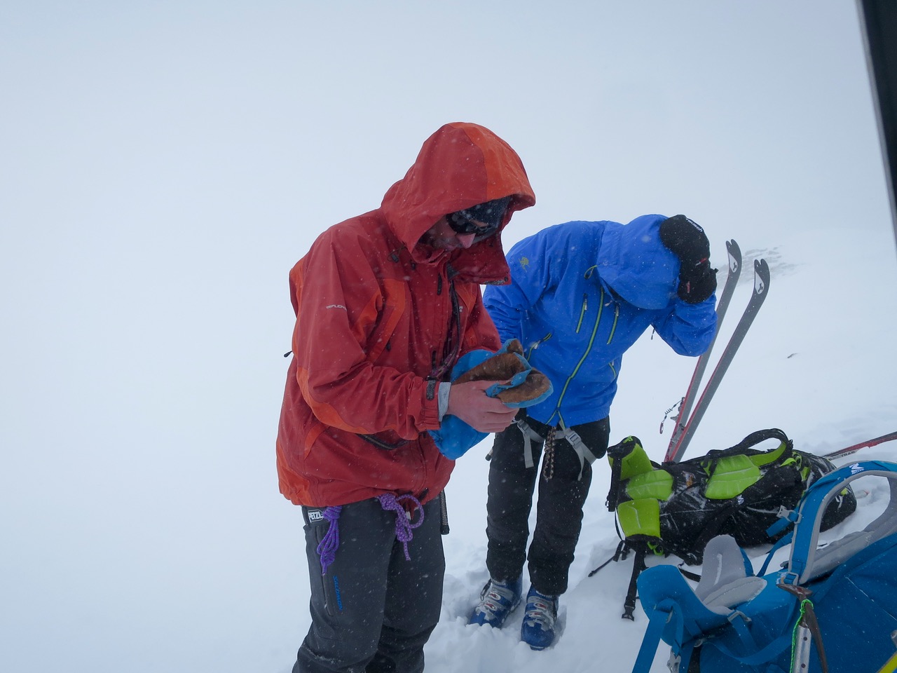 Brouillard sur le glacier des sources de l'Isère