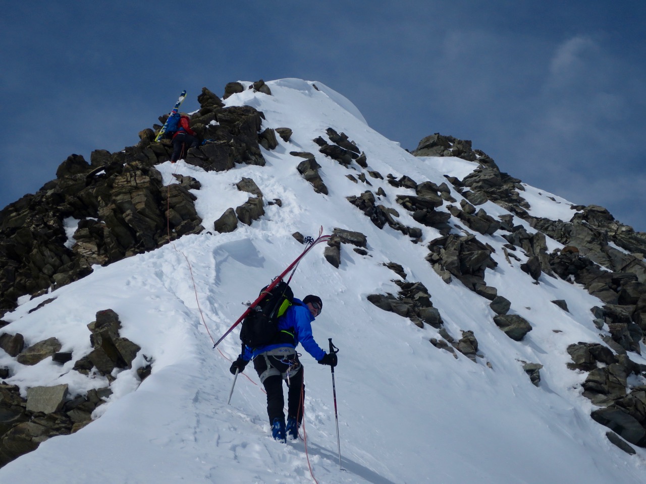 Arête sommitale de la Becca Traversière