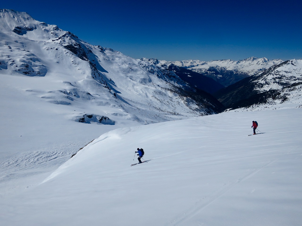 Au fond Bourg Saint Maurice et les sommets du Beaufortin