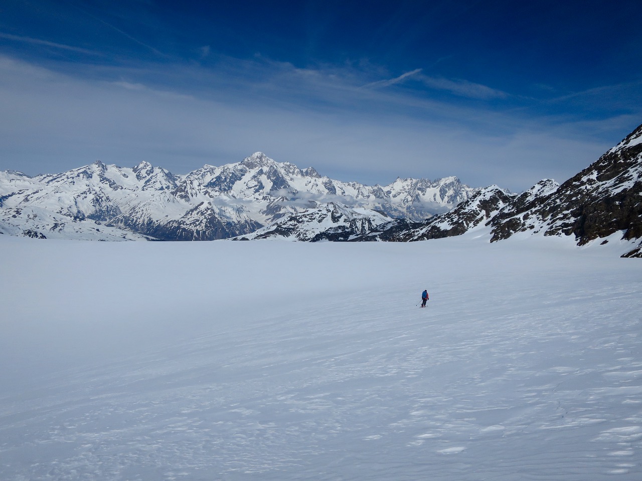 Quelque part sur l'immense glacier du Ruitor