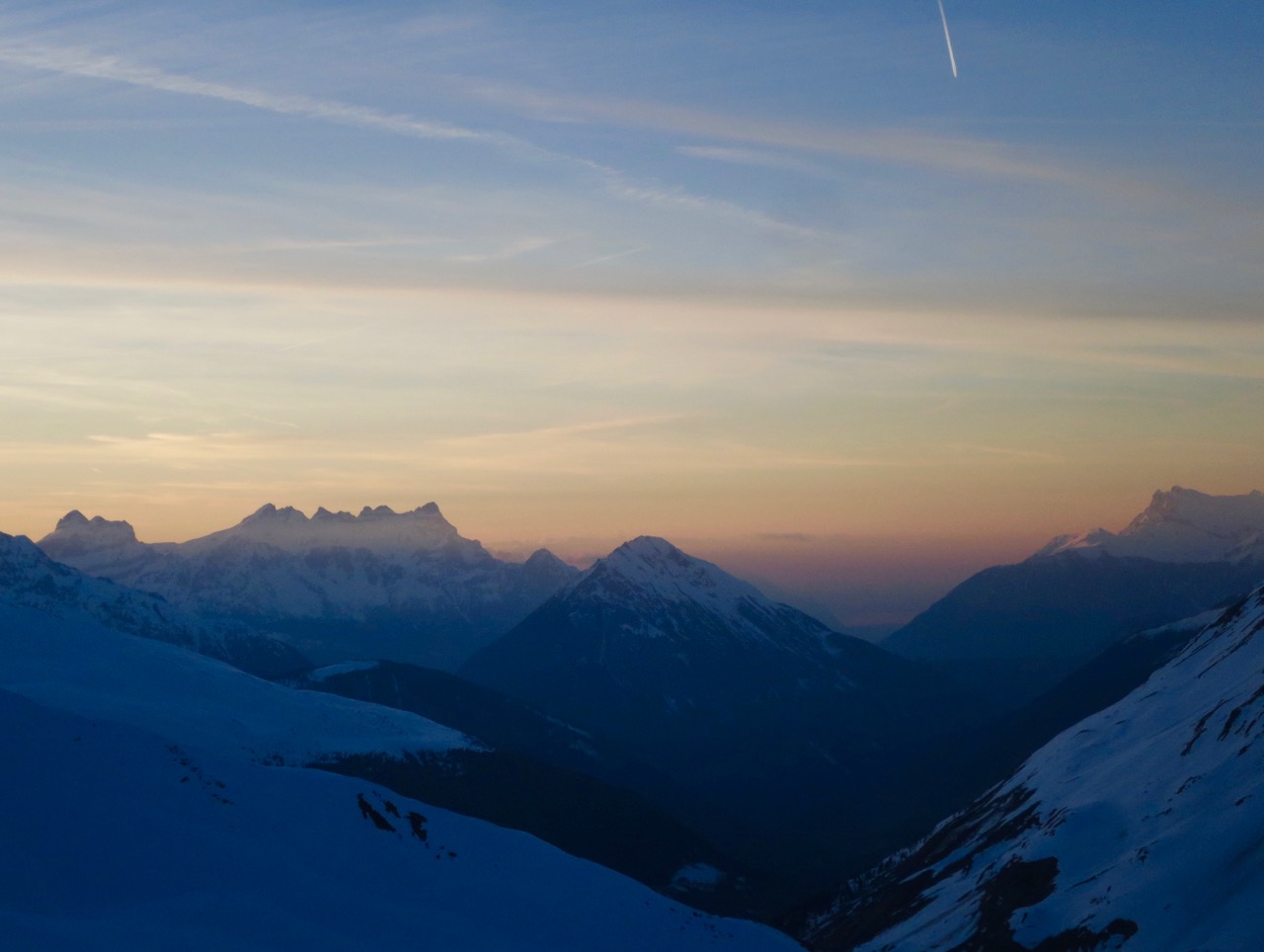 J4 - Coucher de soleil sur les Dents du Midi