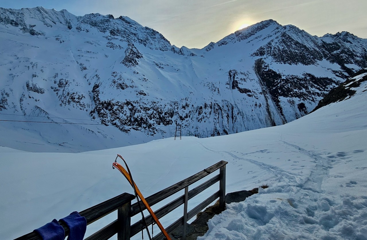 J4 Coucher de soleil depuis le refuge sur les Zillertaler Alpen occidentales