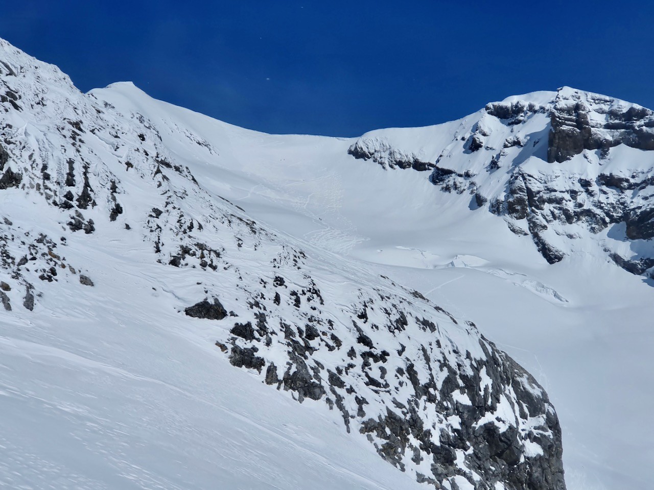 J6 Pente terminale vers le Piz Russein, il reste 600m !