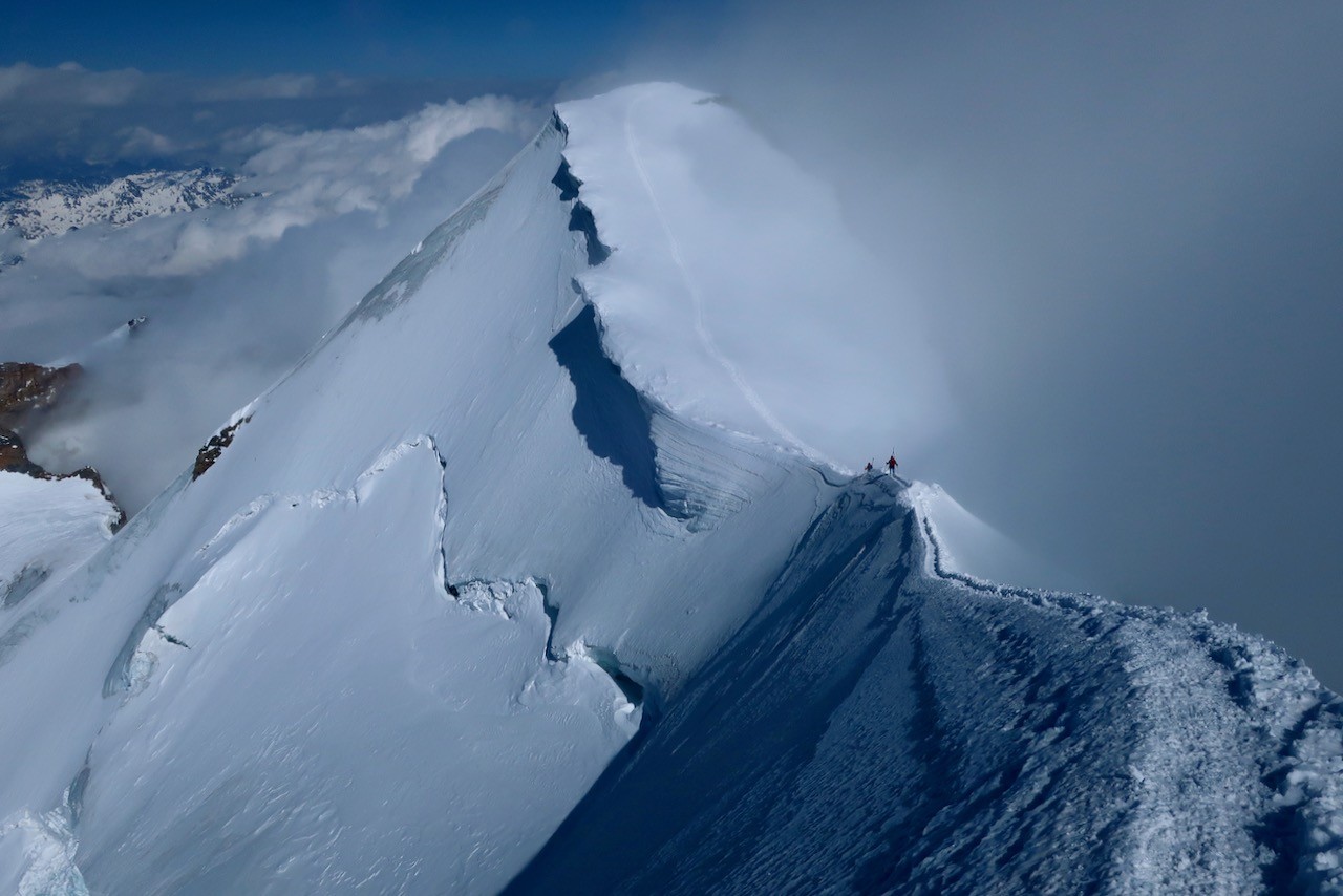 La formidable arête du Piz Palu