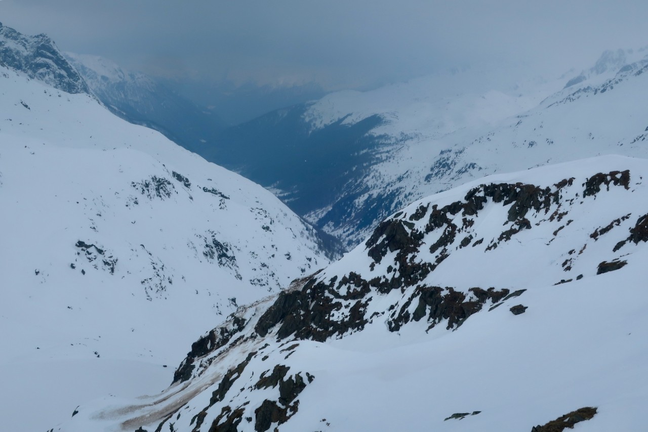 J7 On distingue bien  la vallée de l'Ahrntal et l'itinéraire que nous avons suivi