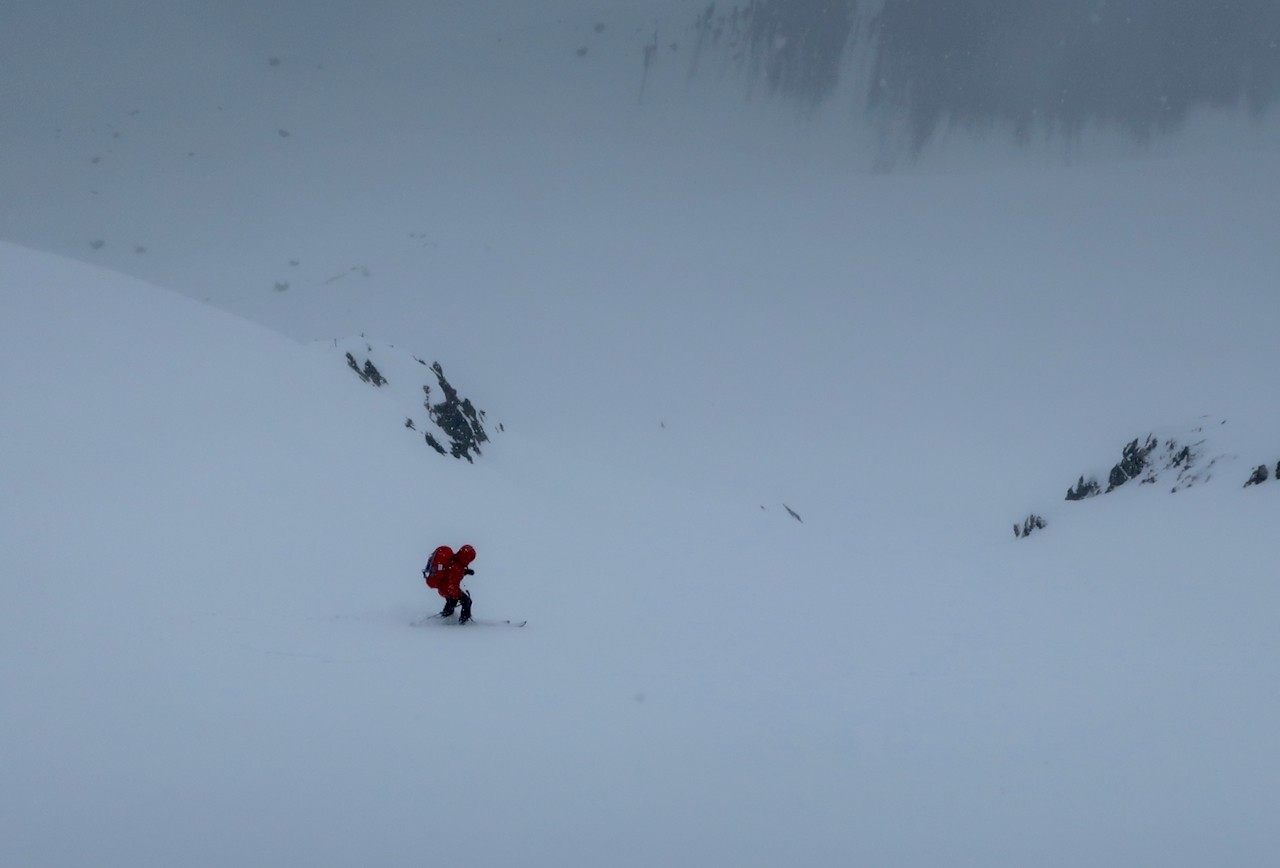 J7 Dernier goulet dans le couloir. Il ne faudrait pas qu'une coulée parte !
